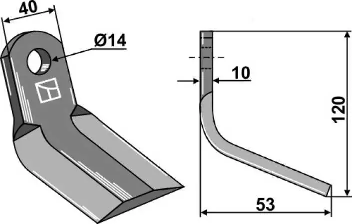 Y-Messer 120x40mm
